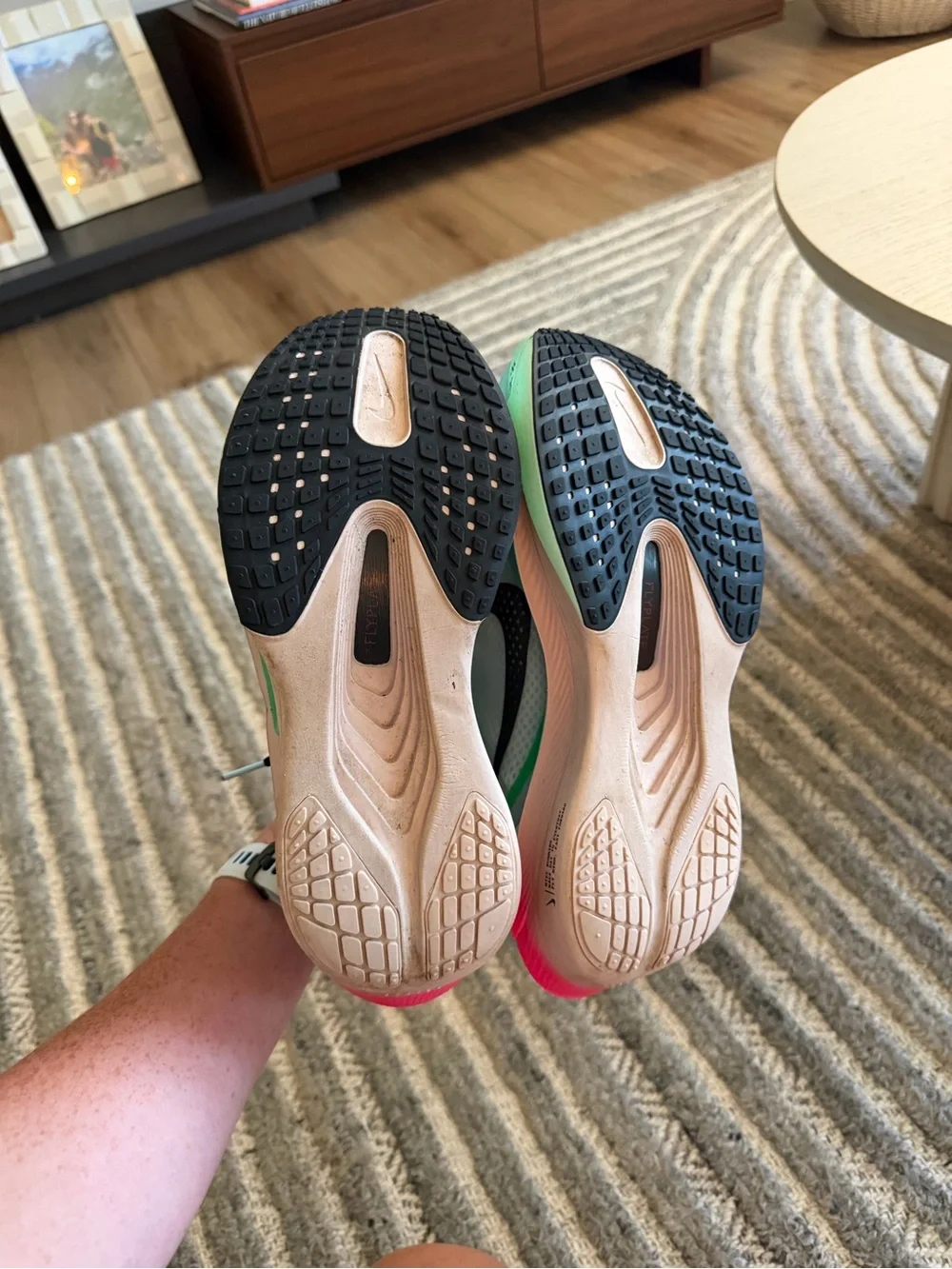 Nike Women's Mint Green Black Pink ZoomX Running Sneakers